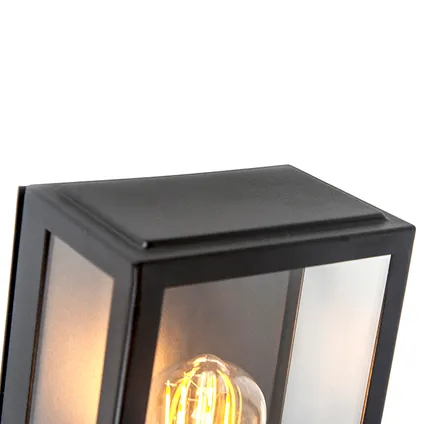 QAZQA Buiten wandlamp zwart met bewegingsmelder IP44 - Rotterdam 3