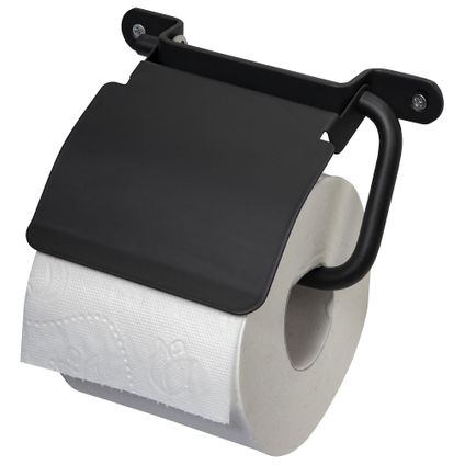 Haceka Ixi Porte-Papier Toilette Avec Couvercle Noir Mat