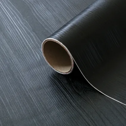 Transform zelfklevende decoratiefolie Luxery wood zwart 67,5x150 cm 3