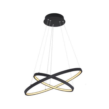 Globo Hanglamp Ralph LED metaal zwart 1x LED
