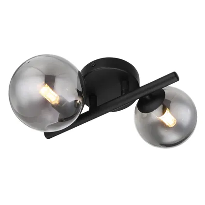 Globo Wandlamp Riha LED metaal zwart 2x G9 LED 2