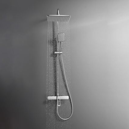 Vierkante douche- en badzuil - Chromé