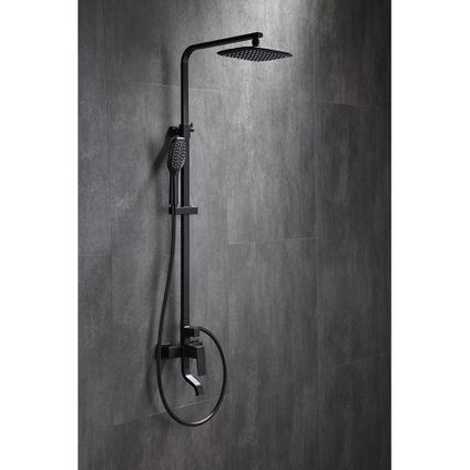 Zwarte douche- en badmengkolom - Léon