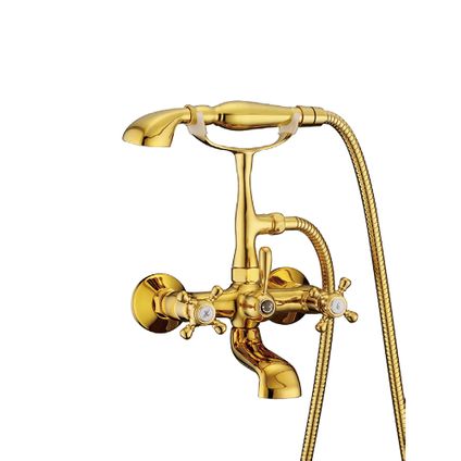 Gouden retro wandmengkraan voor bad en douche - Maddalena