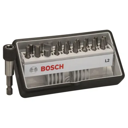 Coffret d'embouts Bosch - ROBUSTLINE MAXGRIP - L (PH/PZ/T/S/HEX) - 19 pièces