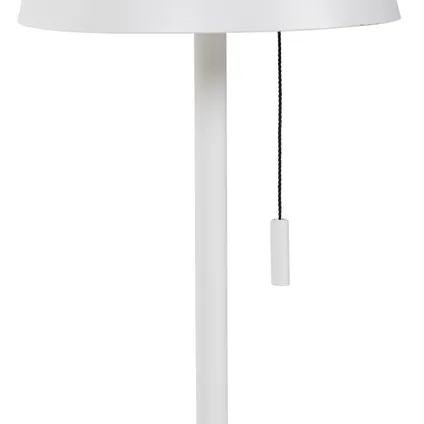QAZQA Lampe de table d'extérieur blanche avec LED dimmable en 3 étapes rechargeable et solaire - Ferre 5