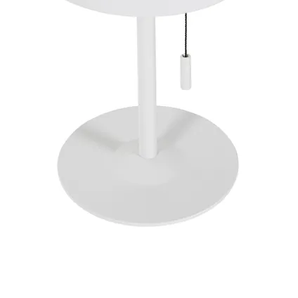 QAZQA Lampe de table d'extérieur blanche avec LED dimmable en 3 étapes rechargeable et solaire - Ferre 8