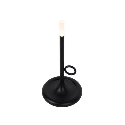 QAZQA Buiten tafellamp zwart incl. LED met touch dimmer oplaadbaar - Sjarel 7