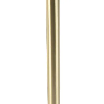 QAZQA Klassieke tafellamp messing met kap wit 35 cm - Simplo 7