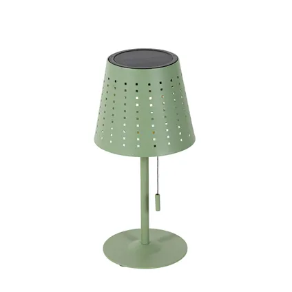 QAZQA Lampe de table d'extérieur verte avec LED dimmable en 3 étapes rechargeable et solaire - Ferre