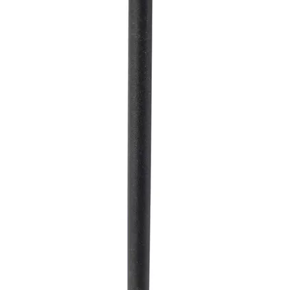 QAZQA Moderne tafellamp zwart stoffen kap grijs 25 cm verstelbaar - Parte 7