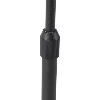 QAZQA Moderne tafellamp zwart stoffen kap grijs 25 cm verstelbaar - Parte 9
