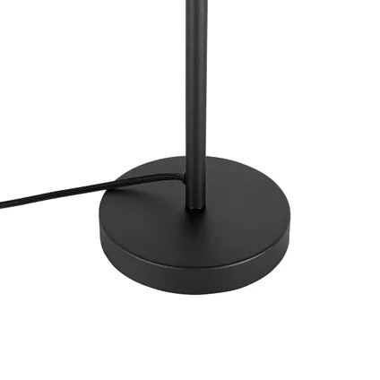 QAZQA Lampe de table art déco noire avec verre ambré - Bizle 8