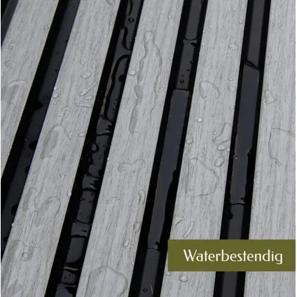 Lattenwand - PVC - Wandpaneel - Zwart met Grijs - Grey Black - Vochtbestendig - 64cmx290cm 2