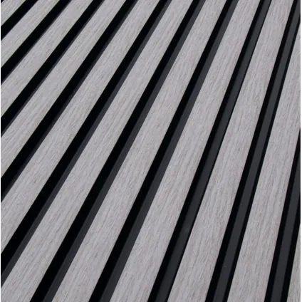 Lattenwand - PVC - Wandpaneel - Zwart met Grijs - Grey Black - Vochtbestendig - 64cmx290cm 3