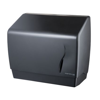 Bisk Vierkante Toiletpapierdispenser Zwart