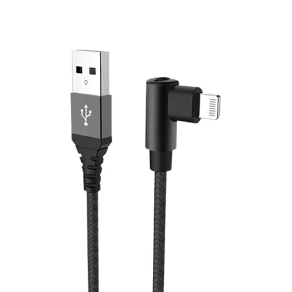 Câble de transfert de données Celly USB> Lightning en L noir 1 mètre 2