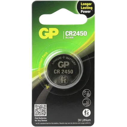 GP Batteries CR2450 lithium 3V DL2450 BL.A1 2