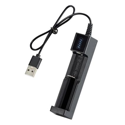 Chargeur USB pour batterie au lithium - Convient pour les batteries 14500, 16340, 18650 & 26650