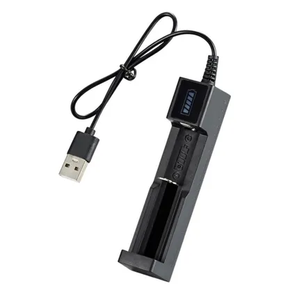 Chargeur USB pour batterie au lithium - Convient pour les batteries 14500, 16340, 18650 & 26650 2