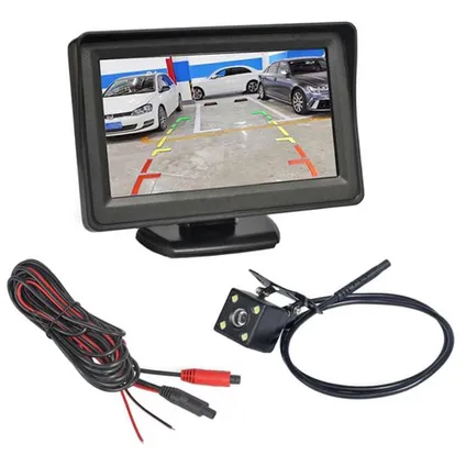 HD Parking achteruitrijcamera + 4,3-inch TFT LCD monitor - ARC1 - Zwart