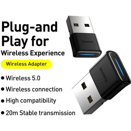 Baseus Mini Bluetooth 5.0 USB-A Adapter - BA04 - Zwart 2