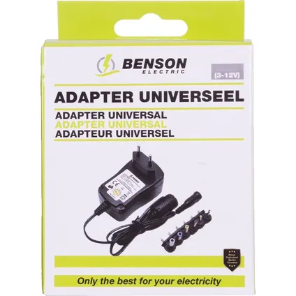 Benson Universele AC/DC Adapter 2000mA - 3 t/m 12 Volt 2