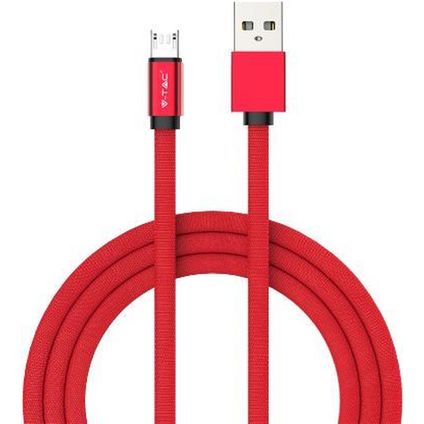 V-tac VT-5341 Micro-USB naar USB Kabel - 1 meter - rood