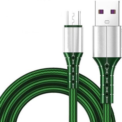 Nylon Micro naar USB A kabel - 1m - MICRO1 - Groen