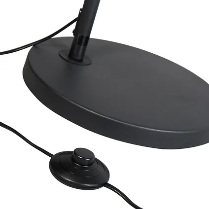 QAZQA Smart moderne booglamp zwart incl. Wifi A60 - Arc Basic 6