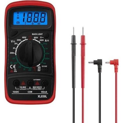 Multimètre numérique - Smart Voltage Meter - Voltmètre - Rouge
