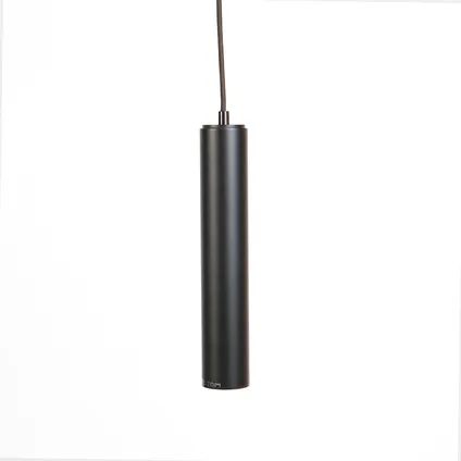 QAZQA Lampe à suspension design noir avec source lumineuse WiFi GU10 - Tuba Small 9