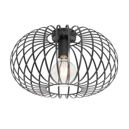 Smart plafondlamp zwart 39 cm incl. Wifi G95 - Johanna