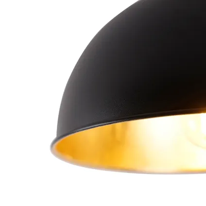 QAZQA Smart plafondlamp zwart met goud 28 cm incl. Wifi A60 - Magnax 6