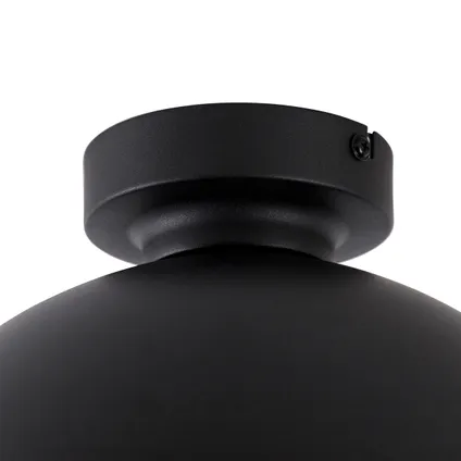 QAZQA Plafonnier intelligent noir avec or 28 cm avec Wifi A60 - Magnax 10
