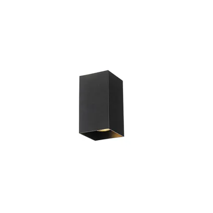 QAZQA Applique carrée intelligente noire avec Wifi GU10 - Sabbir 7