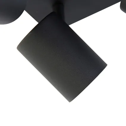 QAZQA Plafonnier intelligent carré noir avec 4 Wifi GU10 - Jeana 5