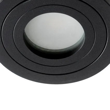 QAZQA Smart badkamer spot zwart rond IP44 incl. Wifi GU10 - Capa 9