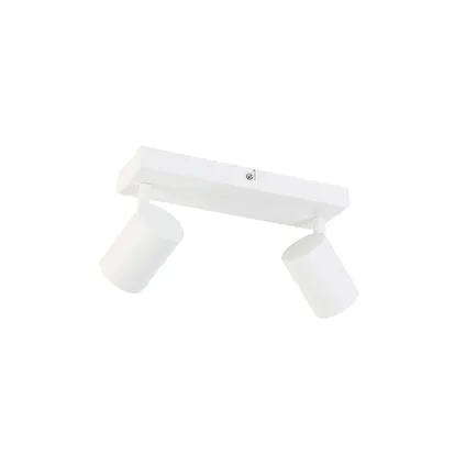 QAZQA Plafonnier intelligent blanc rectangulaire avec 2 Wifi GU10 - Jeana 10