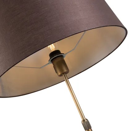 QAZQA Smart vloerlamp brons met bruine kap 45 cm incl. Wifi A60 - Parte 6