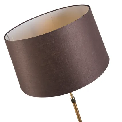 QAZQA Smart vloerlamp brons met bruine kap 45 cm incl. Wifi A60 - Parte 7