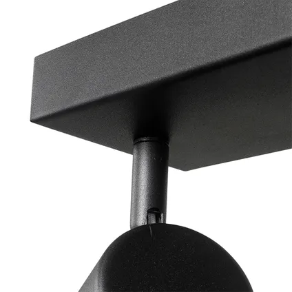 QAZQA Smart plafondlamp zwart rechthoekig incl. 3 Wifi GU10 - Jeana 6