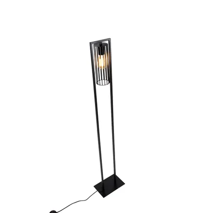 QAZQA Smart moderne vloerlamp zwart incl. Wifi ST64 - Balenco Wazo 10