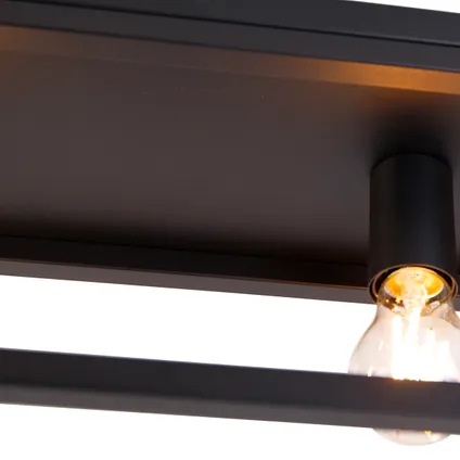 QAZQA Smart plafondlamp zwart 99,5 cm incl. 4 Wifi A60 - Cage 7