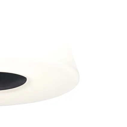 QAZQA Smart moderne buiten vloerlamp zwart kap wit incl. Wifi A60 - Virginia 6