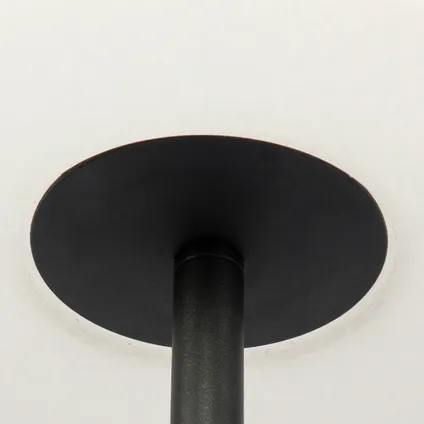 QAZQA Smart moderne buiten vloerlamp zwart kap wit incl. Wifi A60 - Virginia 8