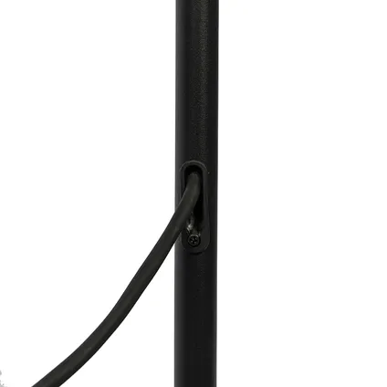 QAZQA Smart moderne buiten vloerlamp zwart kap wit incl. Wifi A60 - Virginia 9