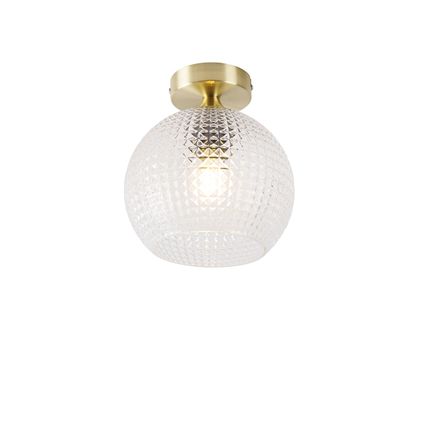 QAZQA Smart Art Deco plafondlamp messing incl. Wifi A60 - Sphere