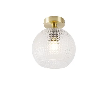 QAZQA Smart Art Deco plafondlamp messing incl. Wifi A60 - Sphere 2