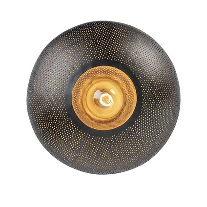 QAZQA Smart plafondlamp zwart met goud 40 cm incl. Wifi G95 - Radiance 9